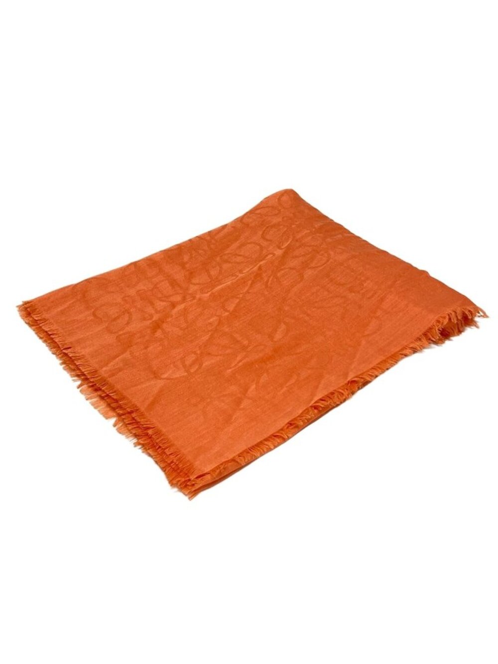 Loewe Shawl Pink Anagram Pattern Wool Cashmere Scarf